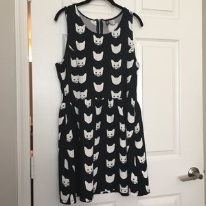 H&M black cat dress